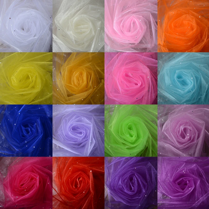 

Organza roll fabric wedding table decoration 10 meter a lot Sequin material event party decoration wedding swags backdrop decor