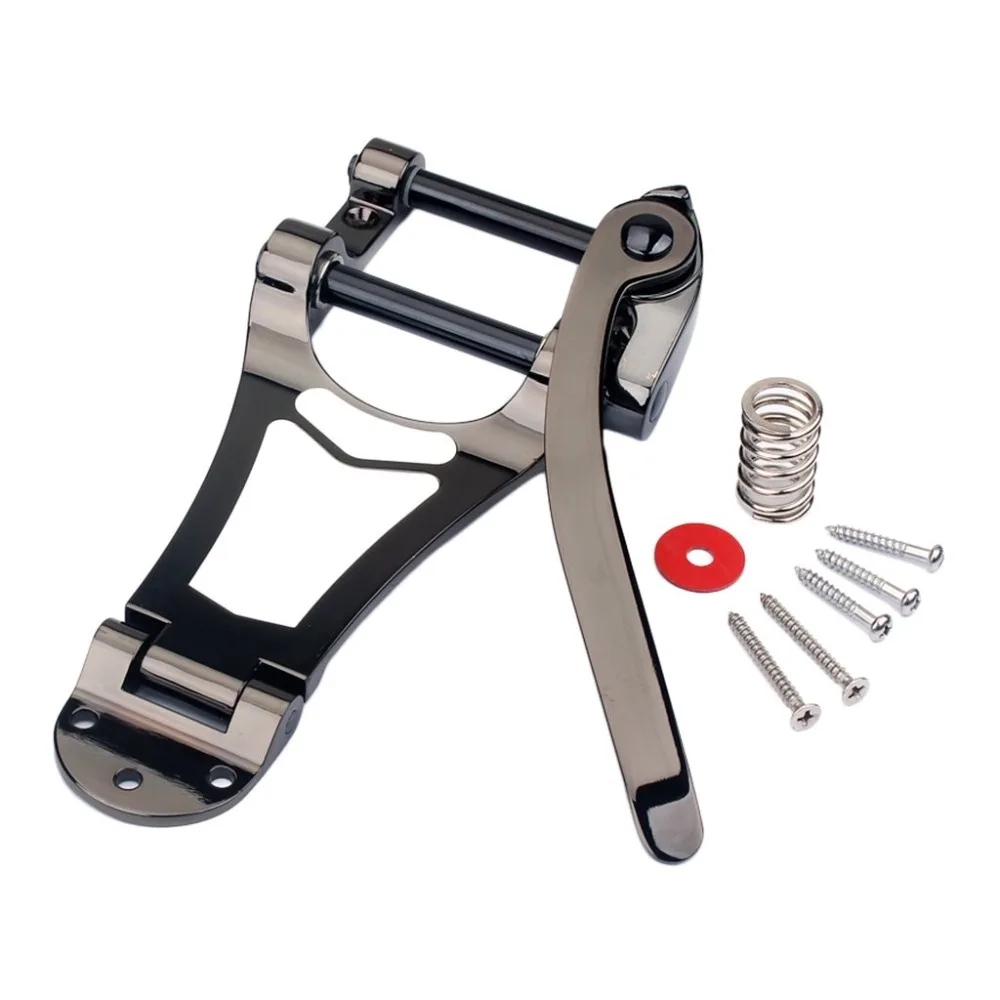 Tremolo Vibrato Bridge Tailpiece Hollowbody для Archtop Guitar-черный электрогитары | Спорт и развлечения