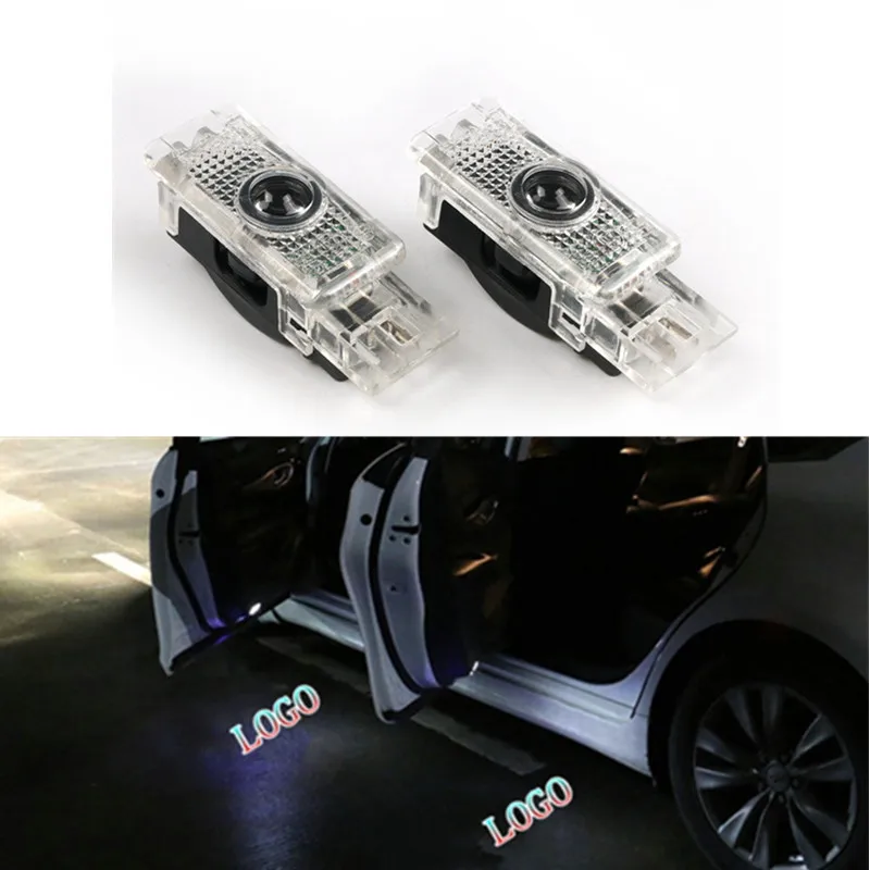 2X سيارة الباب تحذير ضوء شعار العارض LED لمرسيدس بنز W203 C كلاس 2001-2007 الفئة C SLK CLK SLR R171 R199 W209