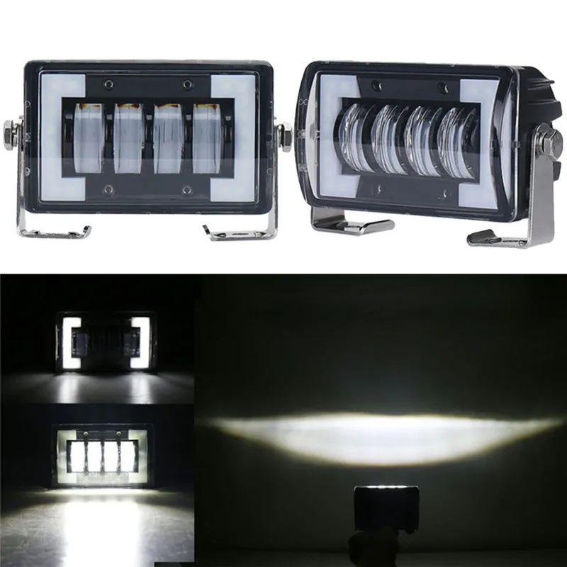 

New Work Driving Lights Fog Lamp Spotlights 24W DRL LED Offroad 4WD SUV 12V 24V For ATV SUV Truck Excavator Road Roller#293540