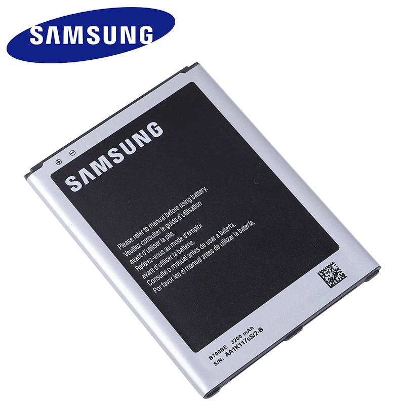 Оригинальный аккумулятор Samsung B700BE для телефона Galaxy Mega 6 3 i9200 i527 i525 I9205 P729 T2556 L600 3200