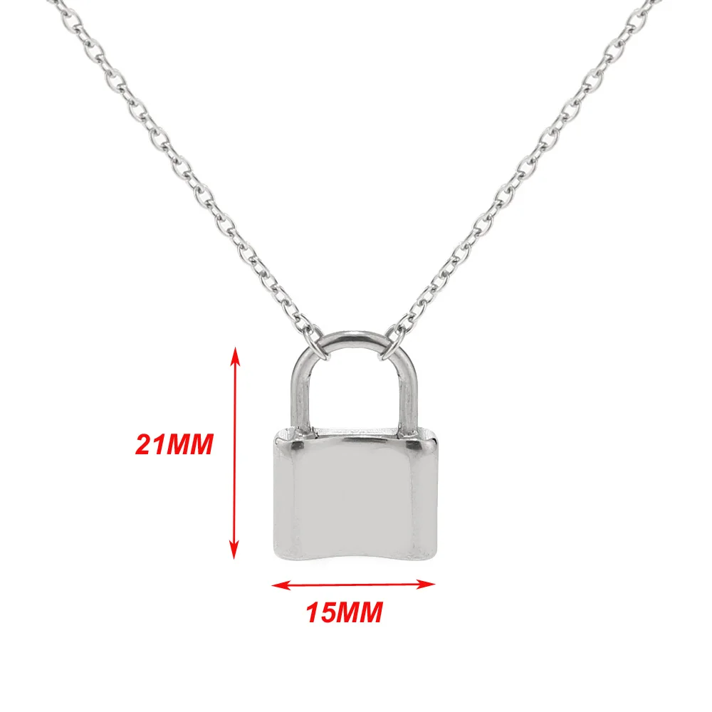 5 шт. 60 см 316L нержавеющая сталь замок ожерелья подвеска простое милое ожерелье s длинная многослойная цепочка модное ювелирное изделие подарок для девочек