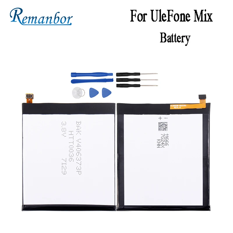 

Remanbor For UleFone Mix Battery Backup Battery Mobile Accessories High Capacit For UleFone Mix phone Replacement With Tools