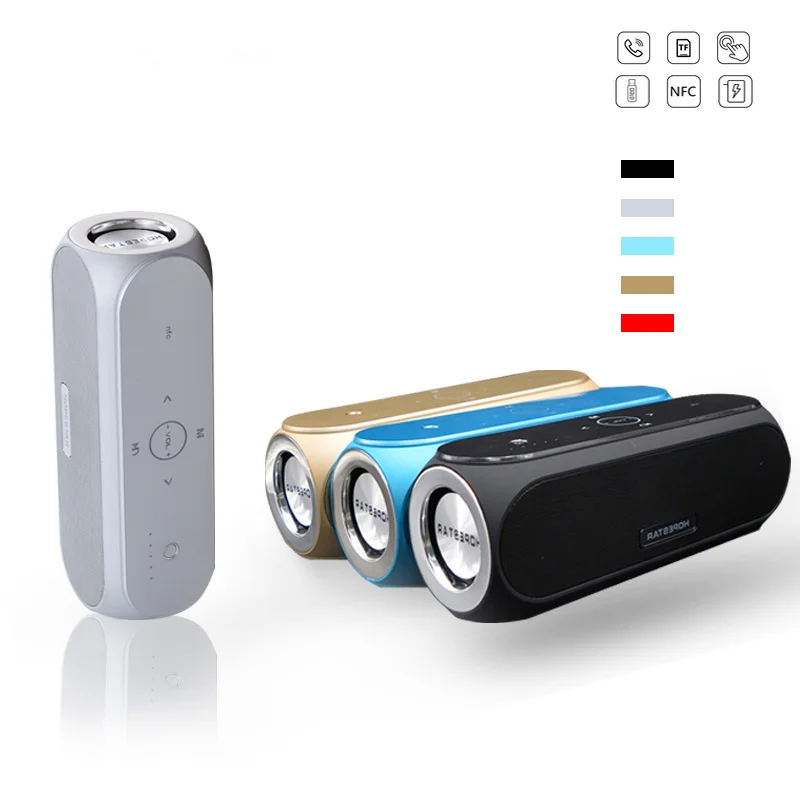 

Portable NFC Touch Bluetooth Speaker Wireless Stereo Sound Box Column Sub Woofer Speakers with Power Bank Charge Mic Function