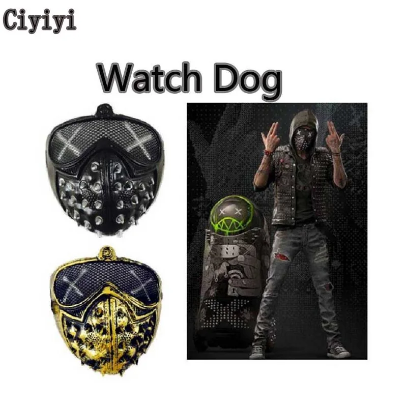 

Watch Dogs 2 Mask Wrench Holloway Mask Toy Holloway Half Face Latex Masks Casual Tangerine Mask Halloween Party Prop
