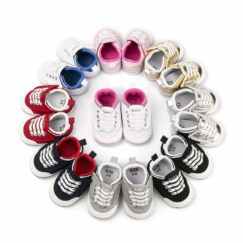 

Baby Shoes First Walkers 3-12M Boys Girls Toddlers Casual Sneakers Autumn New Anti-slip Soft Sole Crib Shoes Infant Running
