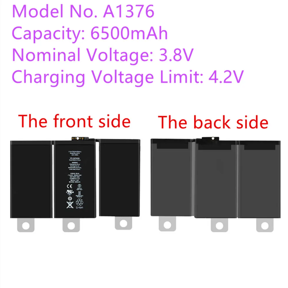 

Free shipping new 3.8V 6500mAh zero cycle Built-in battery A1376 for Apple iPad 2 2nd Gen