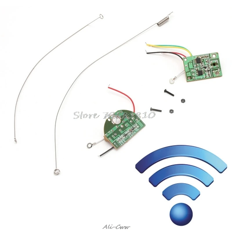 

Remote 2CH Control 27MHZ Radio Channel Module Transmitter Receiver Board Antenna