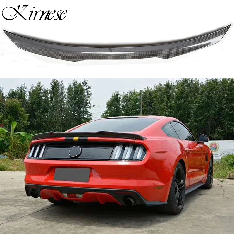 Kirnese Высокое качество углеродного волокна спойлер заднего багажника крыла