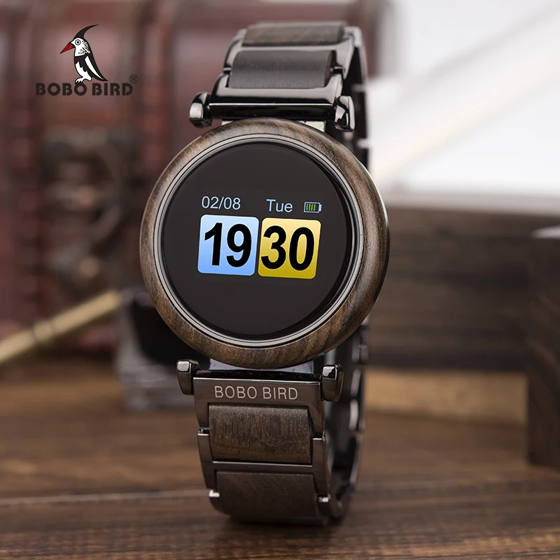 

Luxury Couple Watch Men Electronic touch Wooden Lady Versatile Wristatches Male Women erkek kol saati BOBO BIRD Timepiece