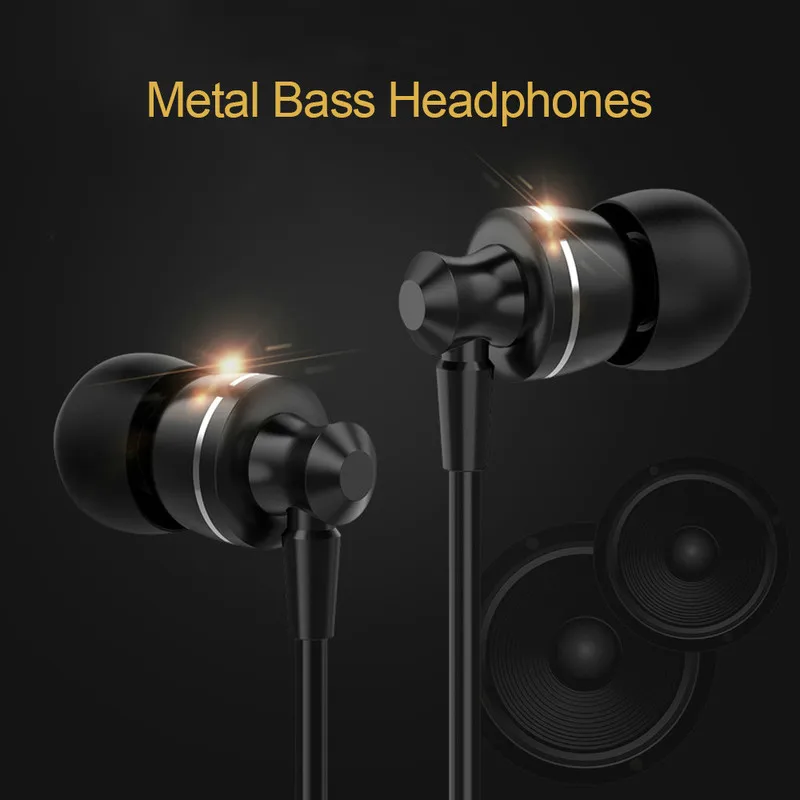 

Super Bass Stereo Earbuds for XiaoMi Mobile Phone for IPhone Noise Canceling Headphone Earphone Headset HI FI HD