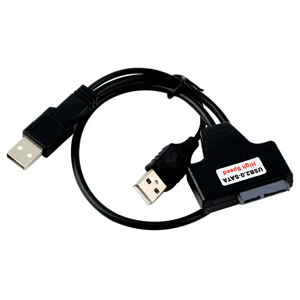 

Hot Selling! USB 2.0 to 7+6 13Pin Slimline SATA Laptop CD/DVD Rom Optical Drive Adapter Cable Black Newest Promotion