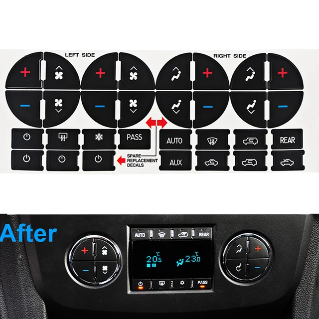 Center Control Sticker Decal For Buick Enclave Chevy