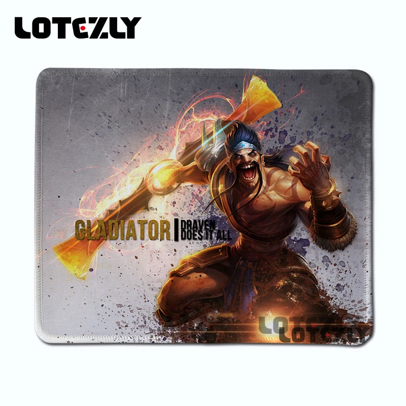 Лига легенд LOL Draven Коврик Для Мыши Компьютера большой Игровой Коврики Gamer Аниме