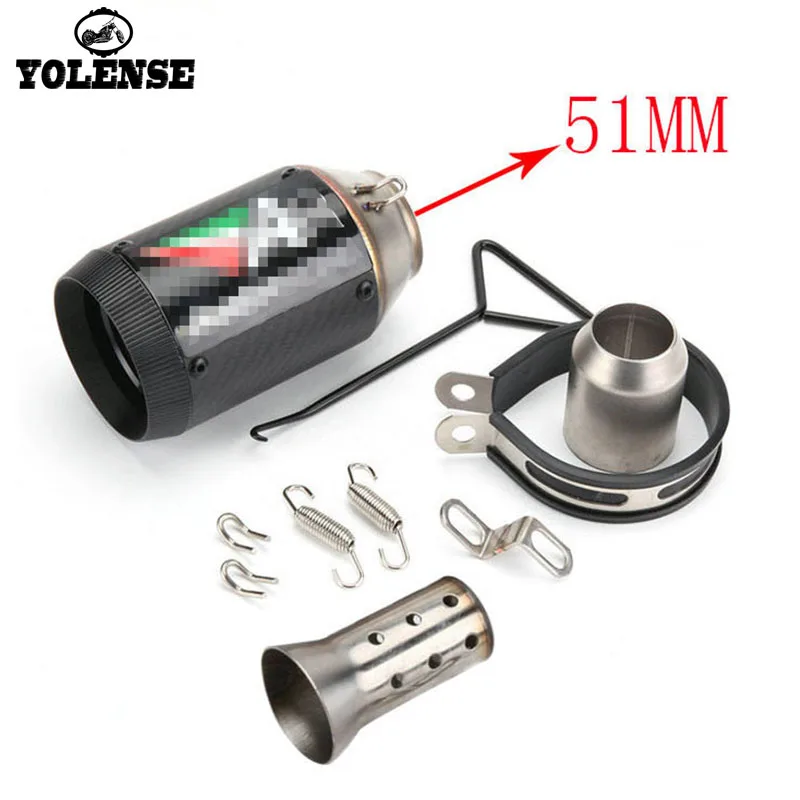 

Universal 51 mm Motorcycle Exhaust Pipe For KAWASAKI ZZR600 ER-6N ER-6F Z800 Z1000 Z750 ZX10R Z900 Z900RS ZX6R Z1000SX Z1000