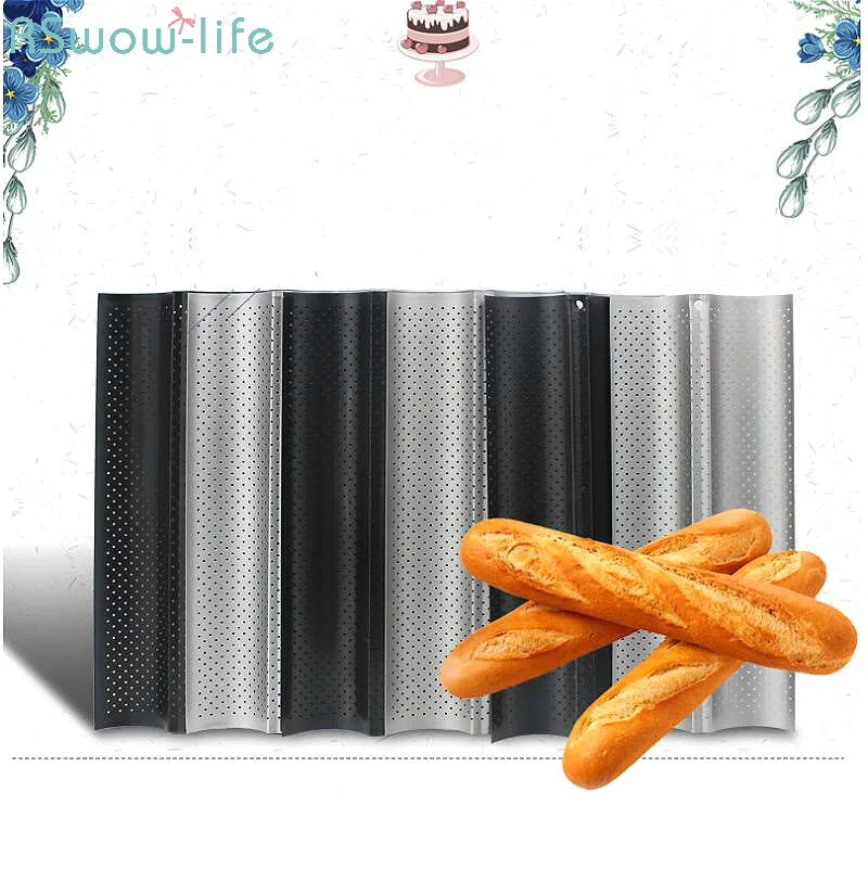 

French Bread Rack Baking Wave Bread Wave Baking Rack Bread Making Cake Mould Stainless Steel Baking Inserts Kitchen Tool 1 Rack