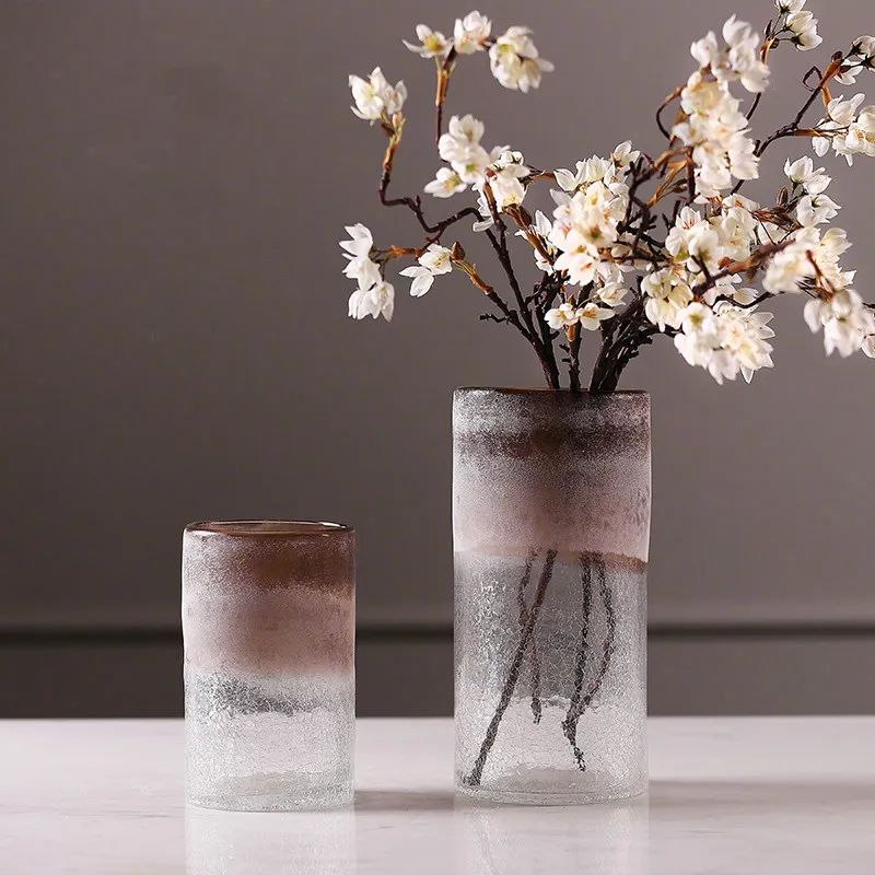 

Creative Gradient glass vase Dried flowers Flower inserter living room dining table Home Decorations wedding vase