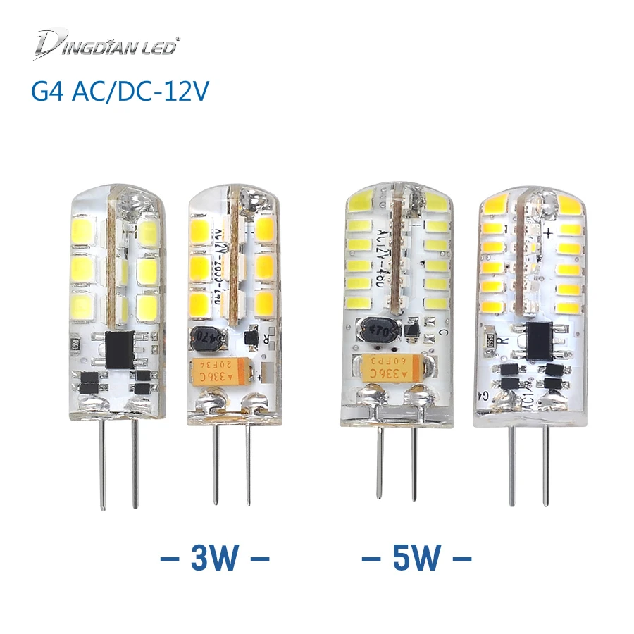 AC/DC12V G4 Светодиодный новый высококачественный светильник 3 Вт 5 кукурузный SMD2835