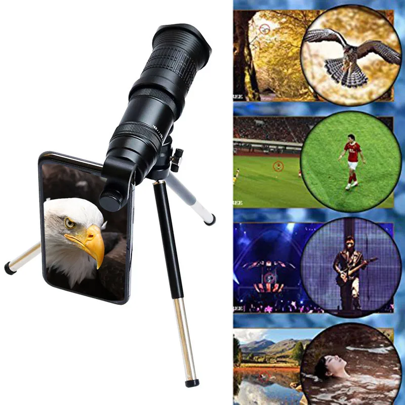 

4K HD 18-30X Zoom Mobile Phone Lens Monocular Optical Lens Observing Survey Telephoto WIF66