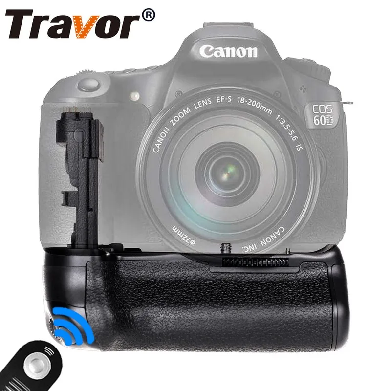 

Travor vertical Battery Grip for Canon 60D 60Da DSLR Camera Replacement BG-E9 +Universal remote control as a gift for free