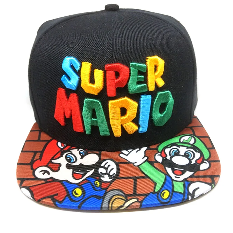 

NEW Fashion Embroidered Cartoon super mario bros Hip Hop Caps FLAT HAT