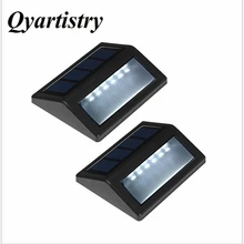 2 шт. светодиодный солнечный лампа для лестницы коробка из двух инсталляционных светодиодный солнечный освещение для лестниц управление солнечными ландшафтными огнями шаговые огни