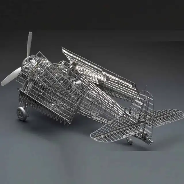 All-metal Alloy DIY Assembly Aircraft Model 1/48 F6F-5 Hell Cat Fighter Skeleton Puzzle 1