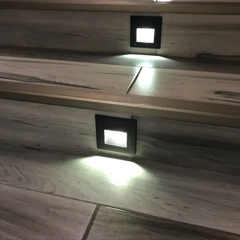

Thrisdar Outdoor LED Step Stair Light 3W Pathway Recessed Wall Corner Light Waterproof LED Footlight Porch Wall Lamp