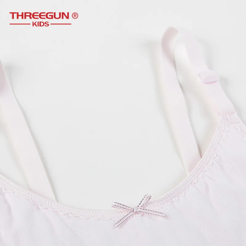 THREEGUN Girls Training Bras Undershirts Cotton Comfortable Teenage Puberty Brassiere Kids Bras for Girls Undergarment A70-A85