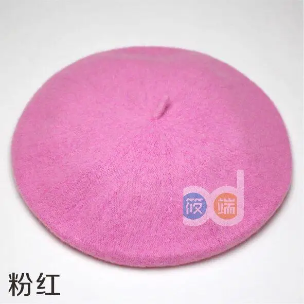 Hot Sell Cheap Fashion New Women Wool Solid Color Beret Female Bonnet Caps Winter All Matched Warm Walking Hat Cap 20 Color