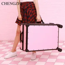 CHENGZHI2" 24" дюймов прекрасный розовый Дорожный чемодан Спиннер девушка винтажная сумка с колесами