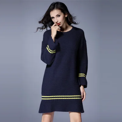 Fashion Sweater Dress Women Spring Autumn Winter 2018Long Sleeve Casual