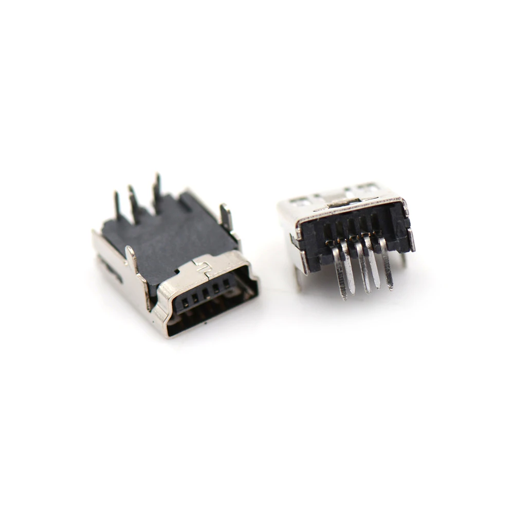 10 шт. 90 градусов Micro USB разъем для мобильного телефона Mini JackFront 2 фута 5 PIN порт