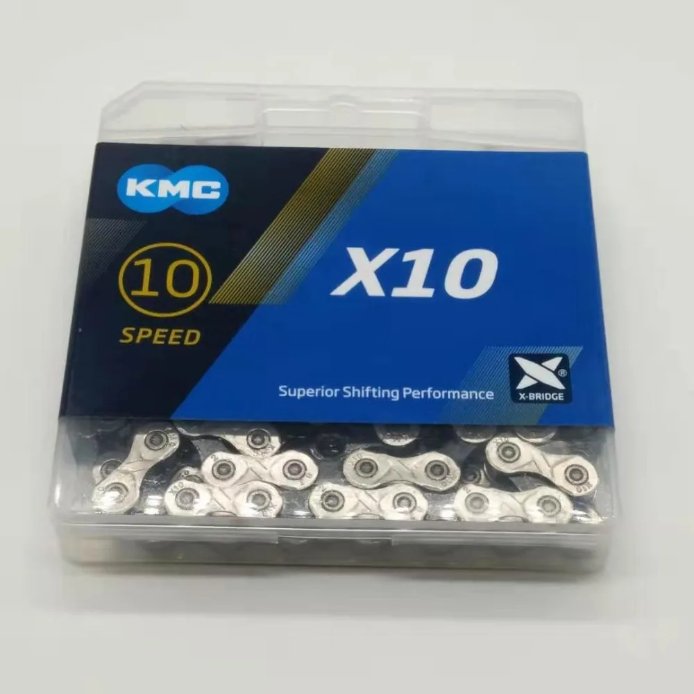 

KMC X10 X10.93 MTB Road Bike Chain 116L 10 Speed Bicycle Chain Magic Button Mountain With Original box chain cleaner fouriers