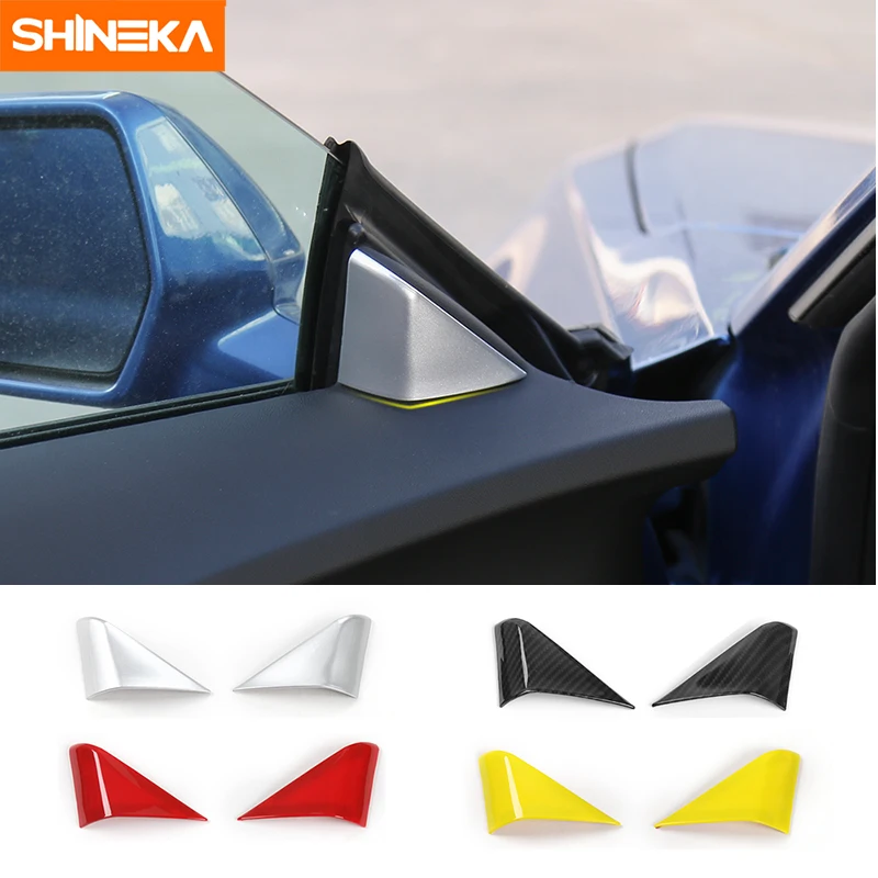SHINEKA font b Car b font Styling A pillar Decorative Sticker Window Triangle Cover Trim for