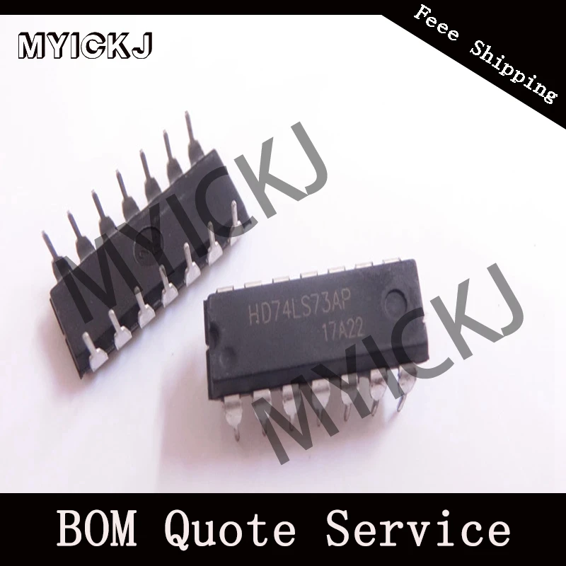 

5pcs HD74LS73AP Dual J-K Flip-Flops (with Clear) 14DIP IC CHIP