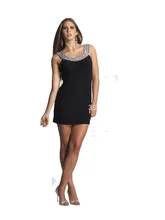 Sexy Kurzen Homocoming Kleid Backless Schwarze Cocktailkleid Benutzerdefinierte Größe