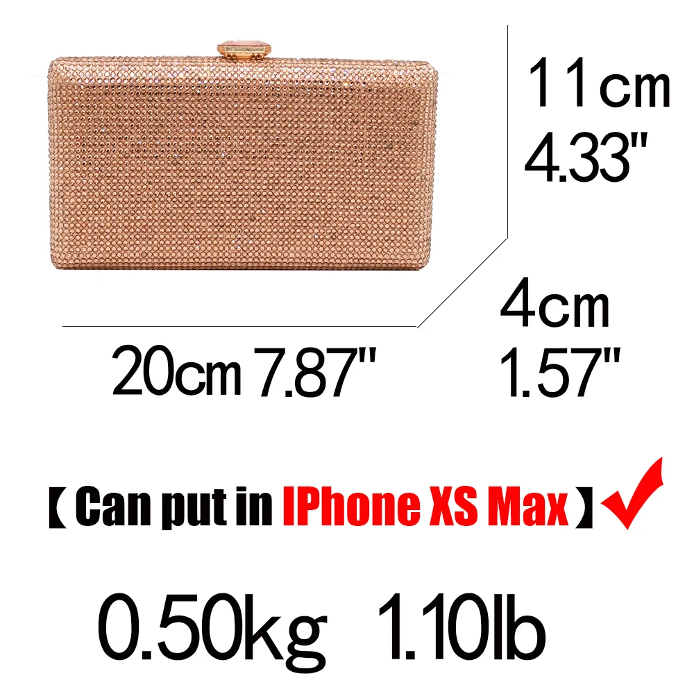  Boutique De FGG Champagne Crystal Clutch Evening Bags Women Minaudiere Bag Wedding Cocktail Dinner  - 32997201162
