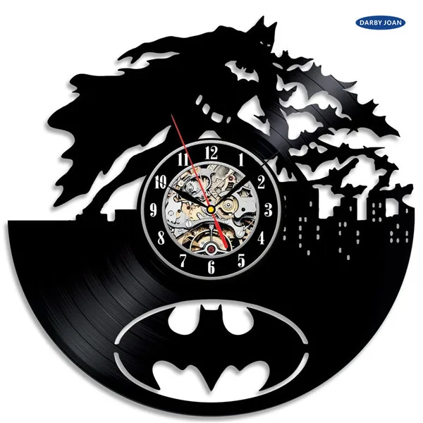 Настенные часы Batman Arkham City Логотип лучшие часы настенные-украсить ваш дом с современными большой супергероя Art - Цвет: 6