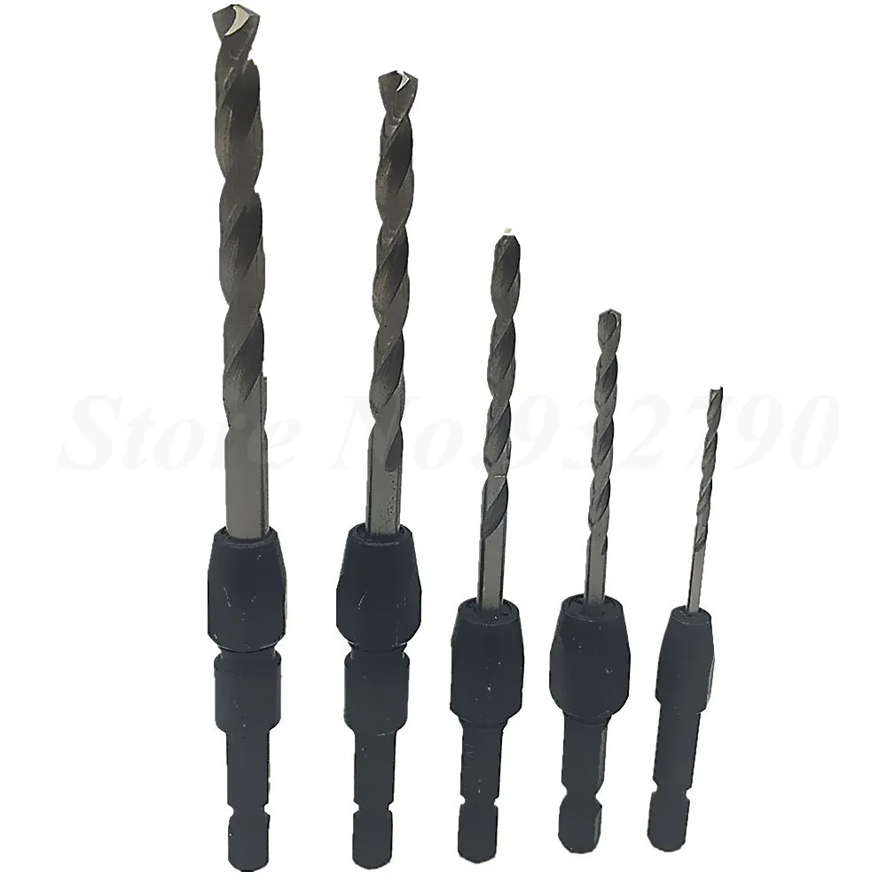Countersink Drill Bit Set Screw Quick Change Hex Shank Counter Sink 2mm-6mm