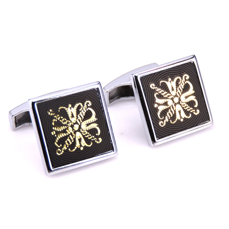 New High Quality Mens Cufflinks Shirts Vintage Wave Pattern Cuff Link