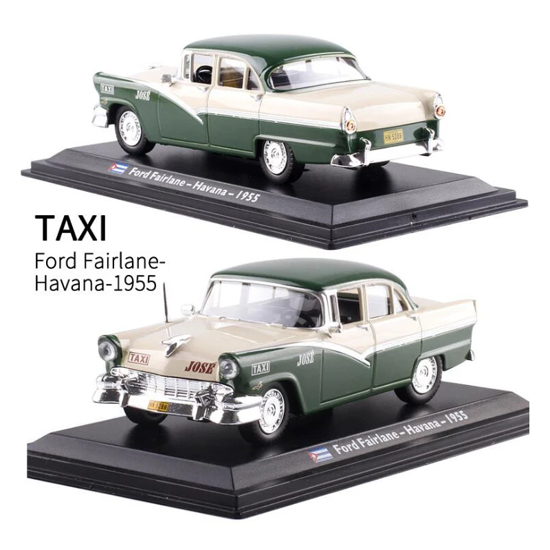 

1:43 Ford Fairlane Havana 1955 Taxi Diecast Metal Car Model Toy For Boy Gifts