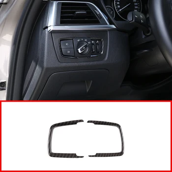 

Carbon Fiber Style ABS Chrome Headlight Switch Frame Trim For BMW F15 F20 F30 F32 F34 1 3 4 Series 2013-2018 Car Accessories