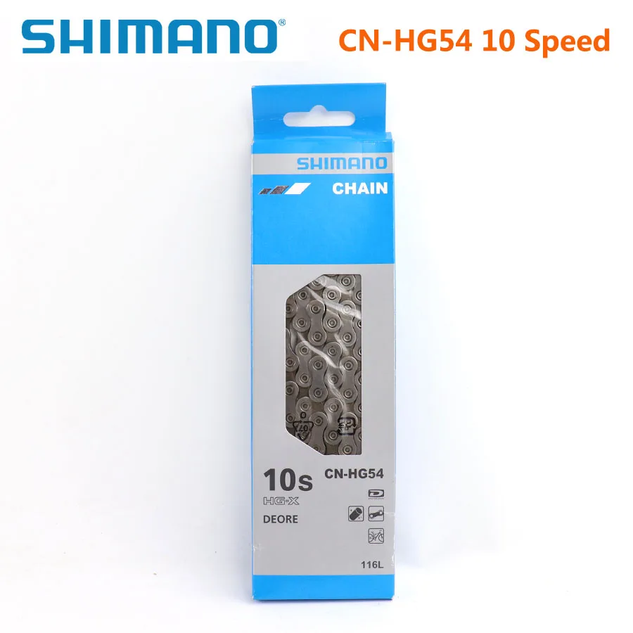 SHIMANO DEORE HG54 цепь 10 скоростей горный велосипед велосипедная цепь CN-HG54 MTB Дорожная цепь 116л Shimano оригинальные товары Аксессуары для велосипеда