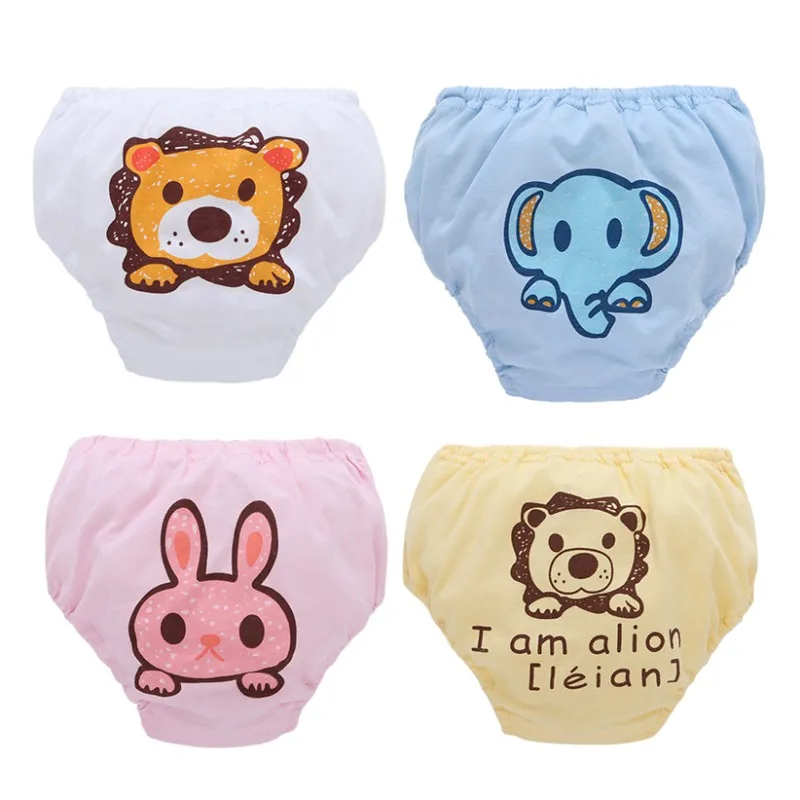 

2018 Potty Toddler Underwears Cotton Blend Reusable Underwear Waterproof Diaper Pants Cute Cartoon Baby Training Pants