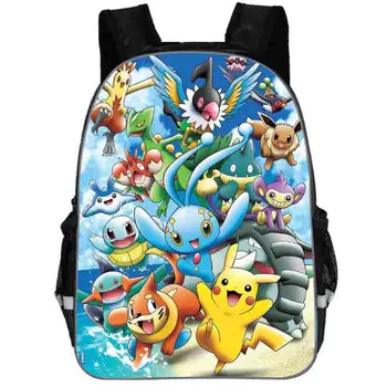 

Pokemon Pikachu Anime Backpacks Team Valor Snorlax Mario Dog Boys Girls Teenager School Bags Mochila Box Lunch Pencil Case