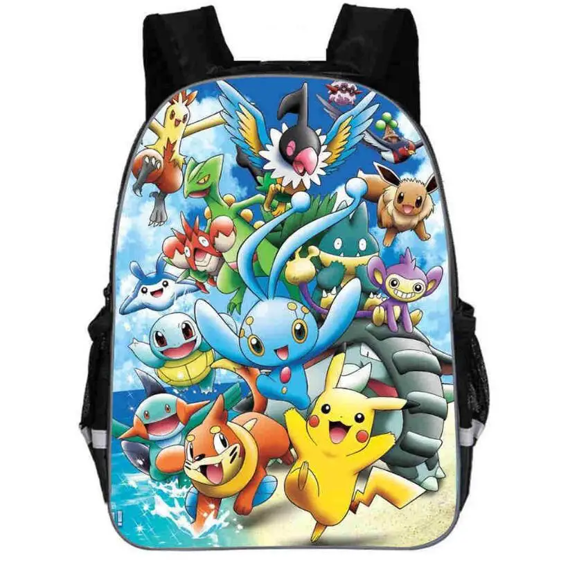 Рюкзаки Pokemon Pikachu аниме Team Valor Snorlax Mario Dog мальчики девочки подростковые школьные