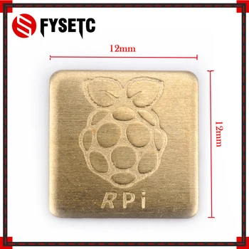 

10pcs Thermal Pad Barrier Pure Copper Heatsink Shim With Logo Cooling Pad Disipador Heat sink 12mmx12mm For Raspberry Pi 3 B+/3