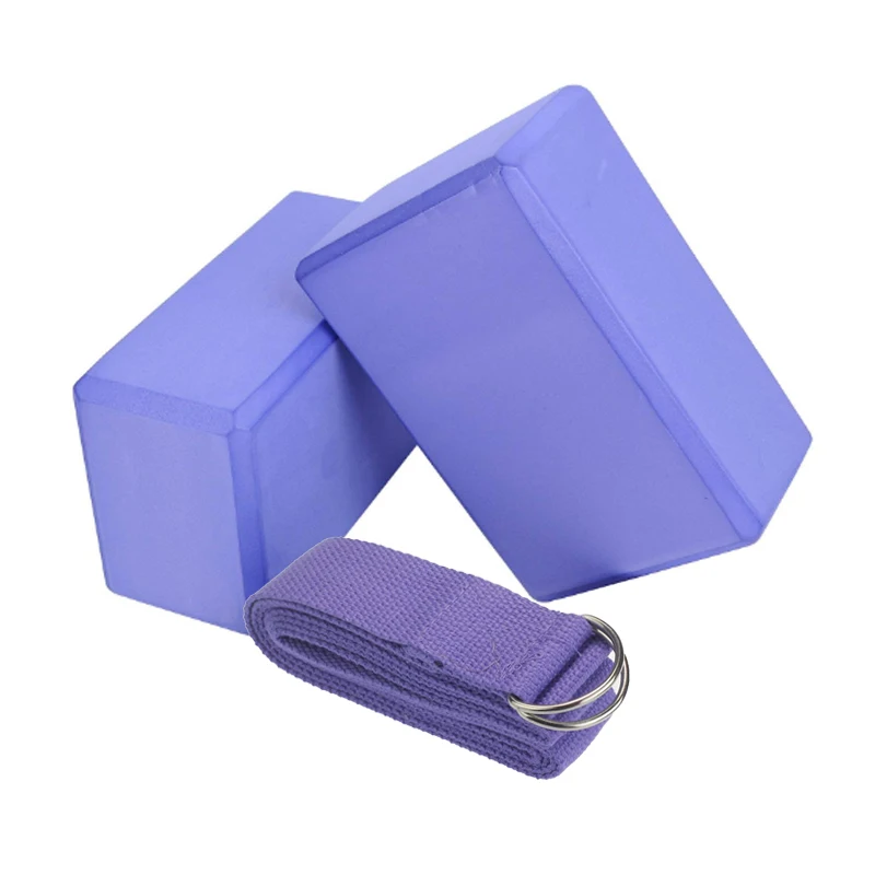 Yoga Block and Strap Set Pilates Blocks Sets High Density EVA Yoga