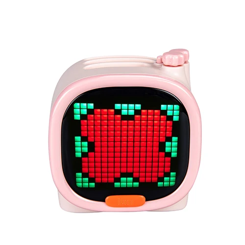 Divoom Timoo Pixel Art Elephant Bluetooth динамик мини портативный беспроводной динамик светодиодный экран Будильник с приложением для IOS Android - Цвет: Розовый